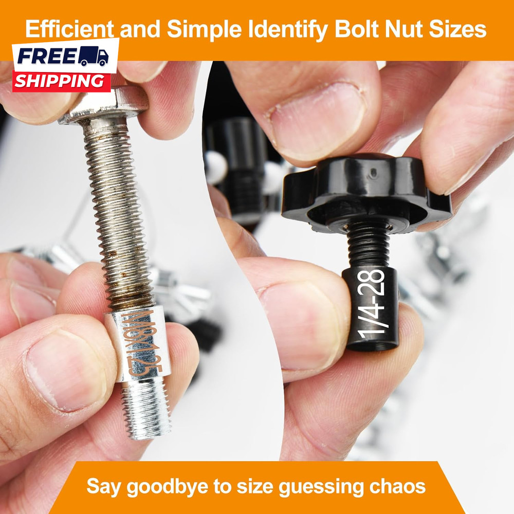 Nut and Bolt Thread Checker Thread Checker Standard and Metric Bolt Size