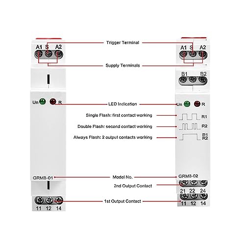 Memory Relay Latching Relay Impulse Relay Electronic GRM8-01,AC/DC12V~240V
