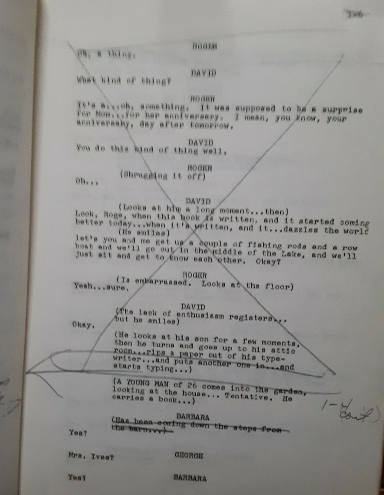 Robert Anderson, corrected original play script THE DAYS BETWEEN 1965
