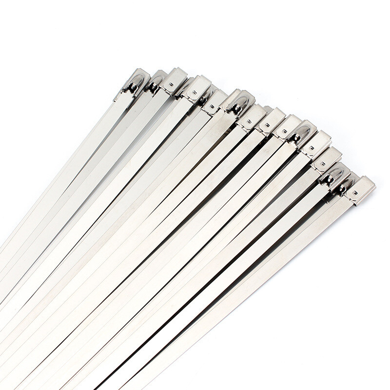 Zip Ties 20Pcs 150*4.6mm Stainless Steel Metal Exhaust Wrap Locking Cable