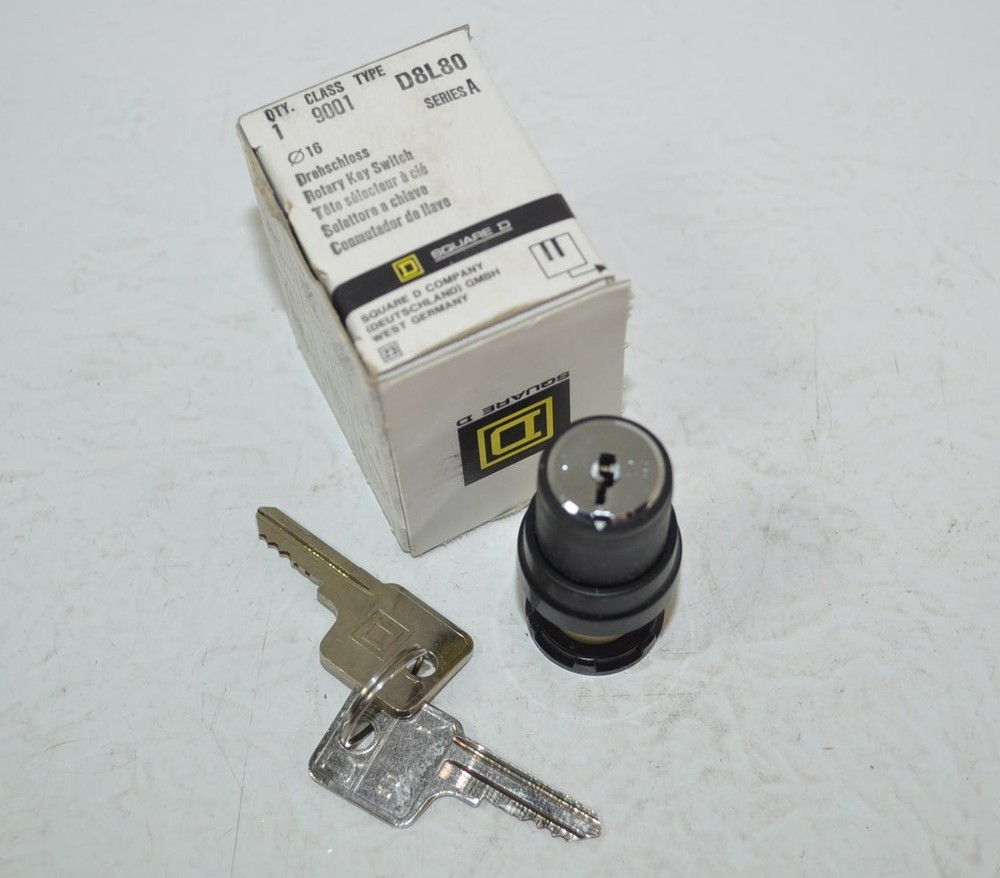 Square D Rotary Key Switch Model# D8L80