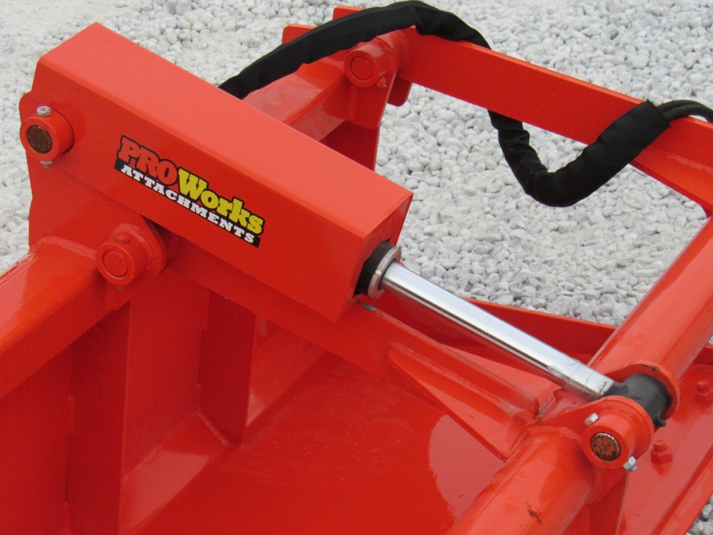 48" Solid Bottom Bucket Grapple Attachment Fits Skid Steer Quick Attach Kubota