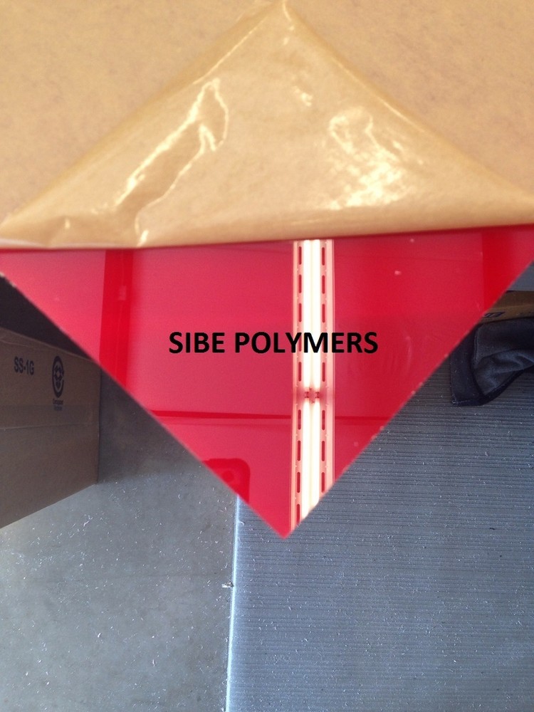 TRANSLUCENT RED ACRYLIC PLEXIGLASS 1/8" X 8" X 12" PLASTIC SHEET^