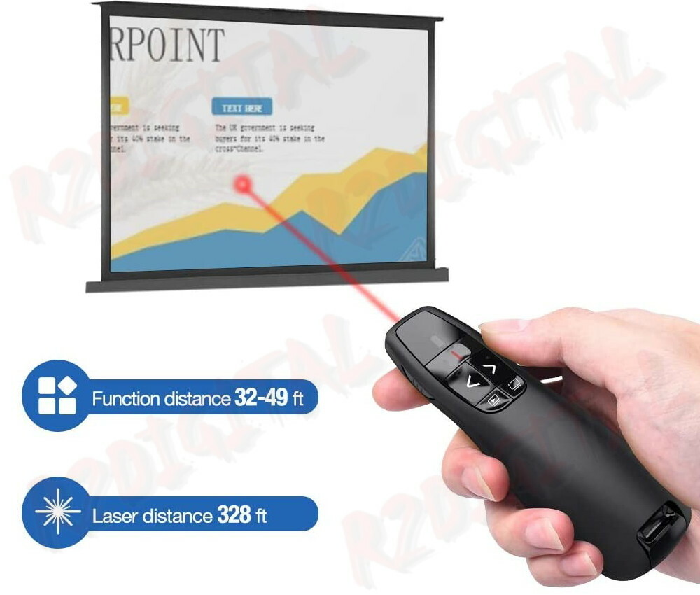 WIRELESS LASER POINTER PC REMOTE CONTROL PPT/Keynote/Prices/OpenOffice/Windows/Mac