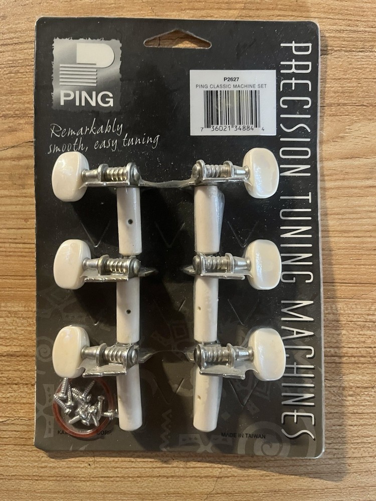 Ping P2627 Nickel plated classical guitar machine heads with plastic button