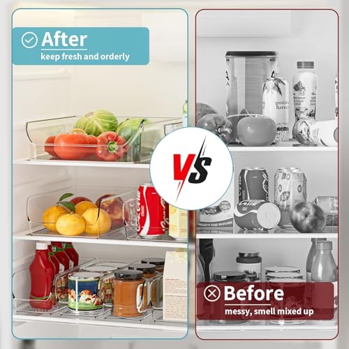 Clear Organizing Bins for Total Home Organization - Multi-Purpose 8 pack clear