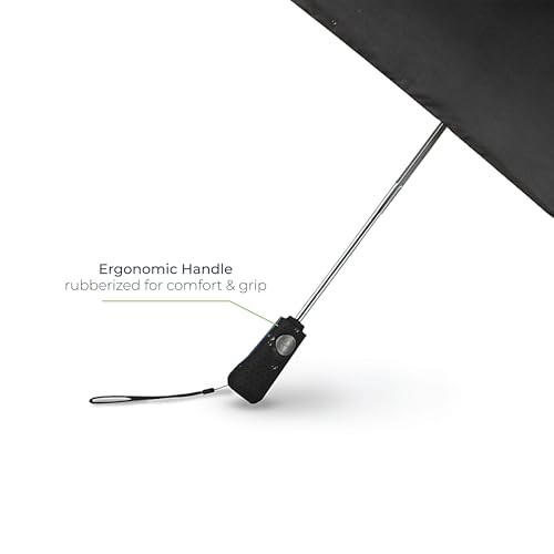 Auto Open/Close Windproof Compact Large Golf Umbrella with UV and Water Black