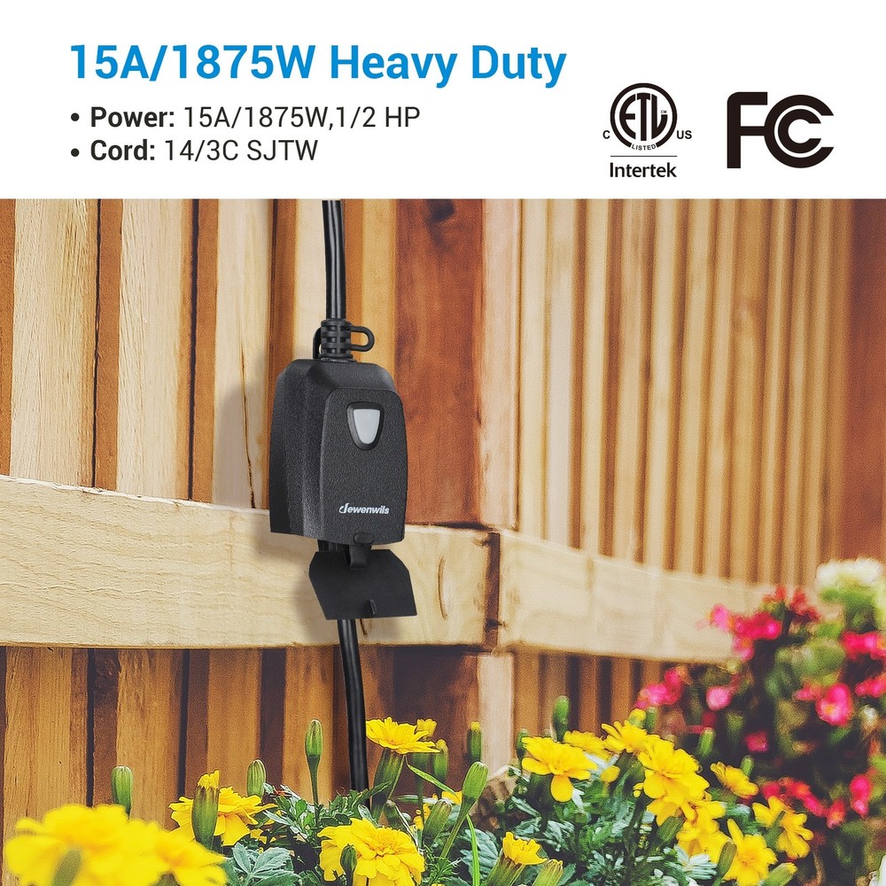 DEWENWILS Wireless Remote Control Electrical Outlet Switch Outdoor Indoor