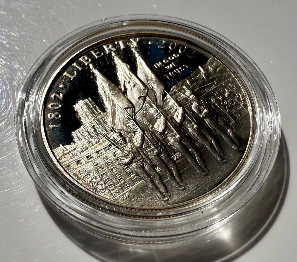 2002 U.S. Military Academy 200th Commemorative Proof Silver Dollar