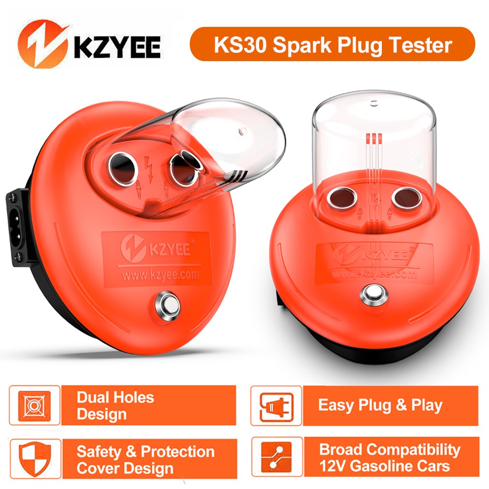 KS30 Car Spark Plug Tester Dual Hole Diagnostic Detector Ignition Analyzer Test