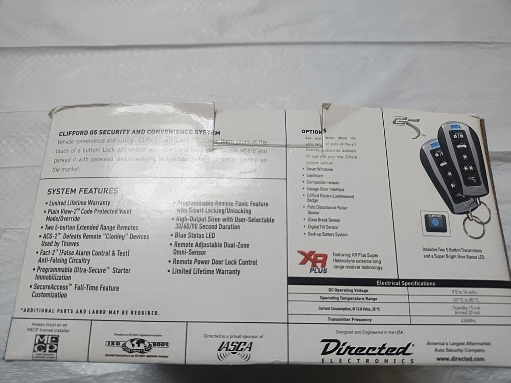 Clifford Intelliguard 770 G5 With Optional Dual Zone Proximity Sensor