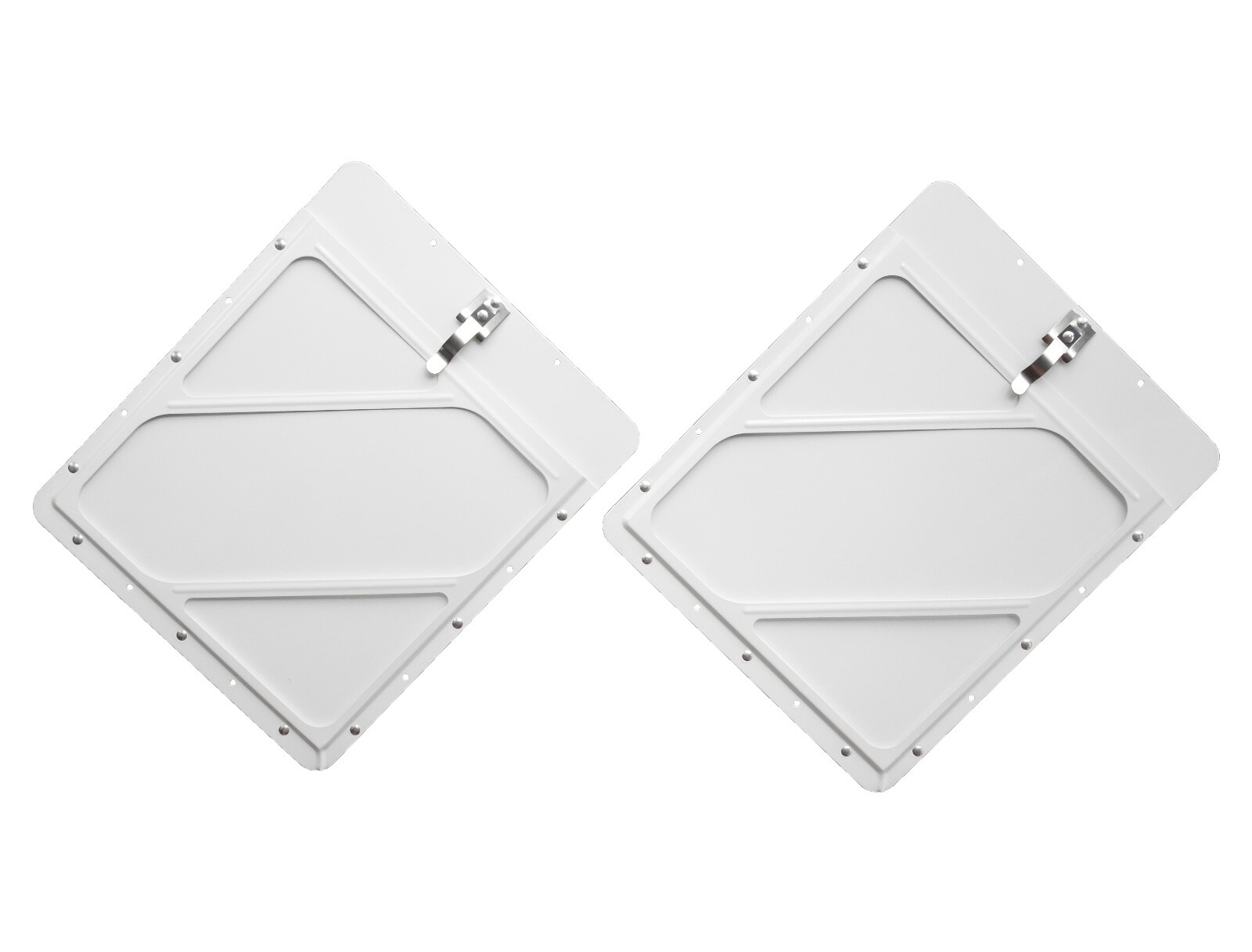 Road Superior Truck Parts Pair of White Aluminum DOT Tagboard Placard Holders