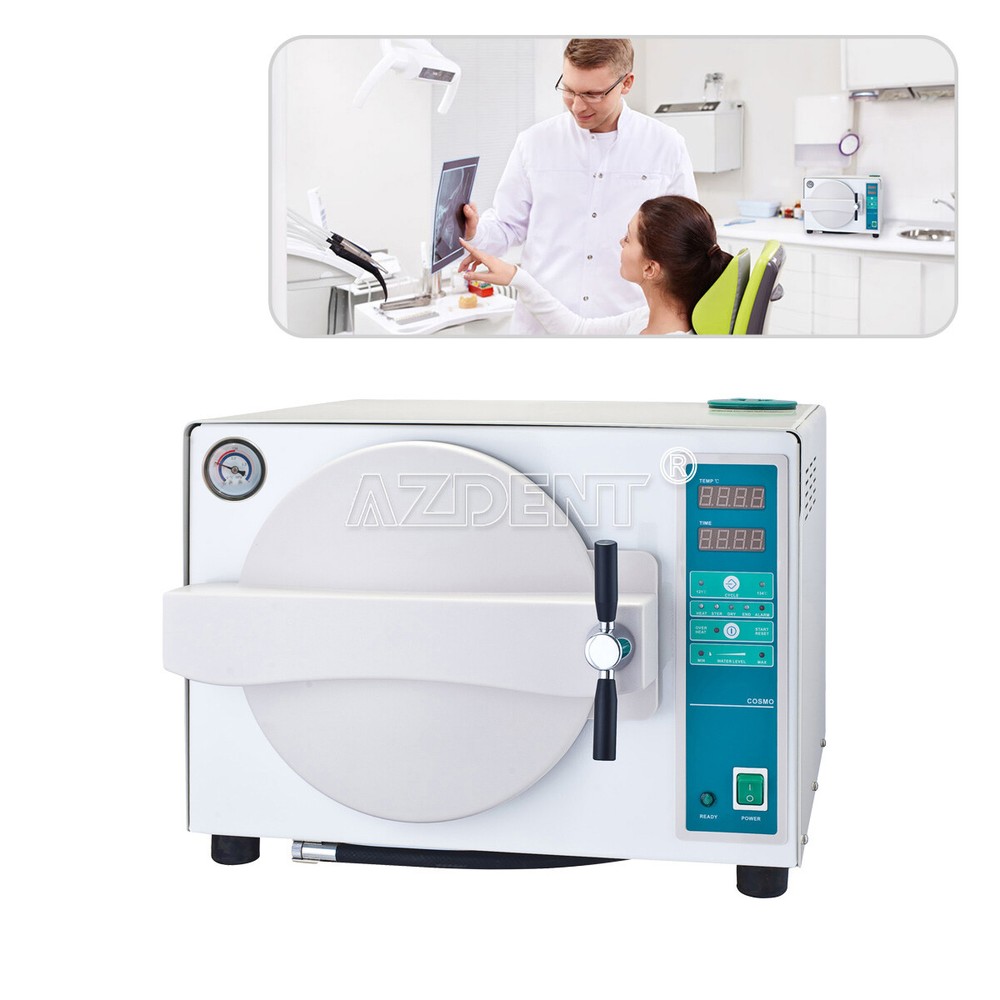 18L Dental Autoclave Sterilizer Automatic Steam Sterilization Drying Function US