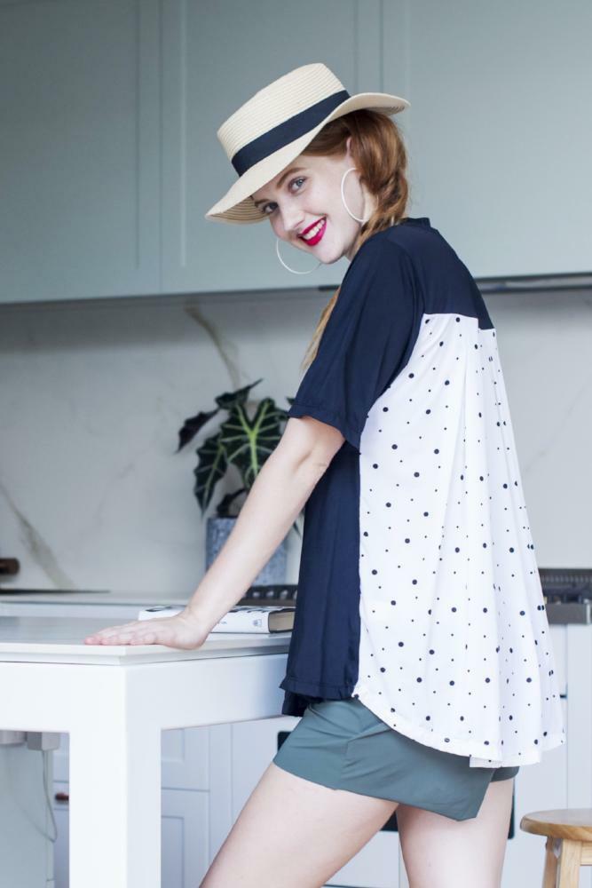 Two-toned T-Shirt - Black -  UPF50+