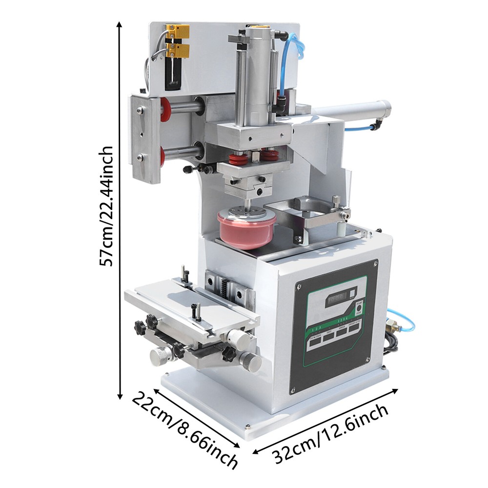 Pneumatic Printer Pad Printing Machine with Sealed Ink Cups For Clothes Plastic