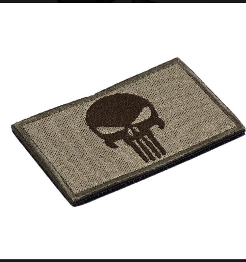 DEVGRU Skull SWAT SOCOM Special Ops Embroider Patch TAN