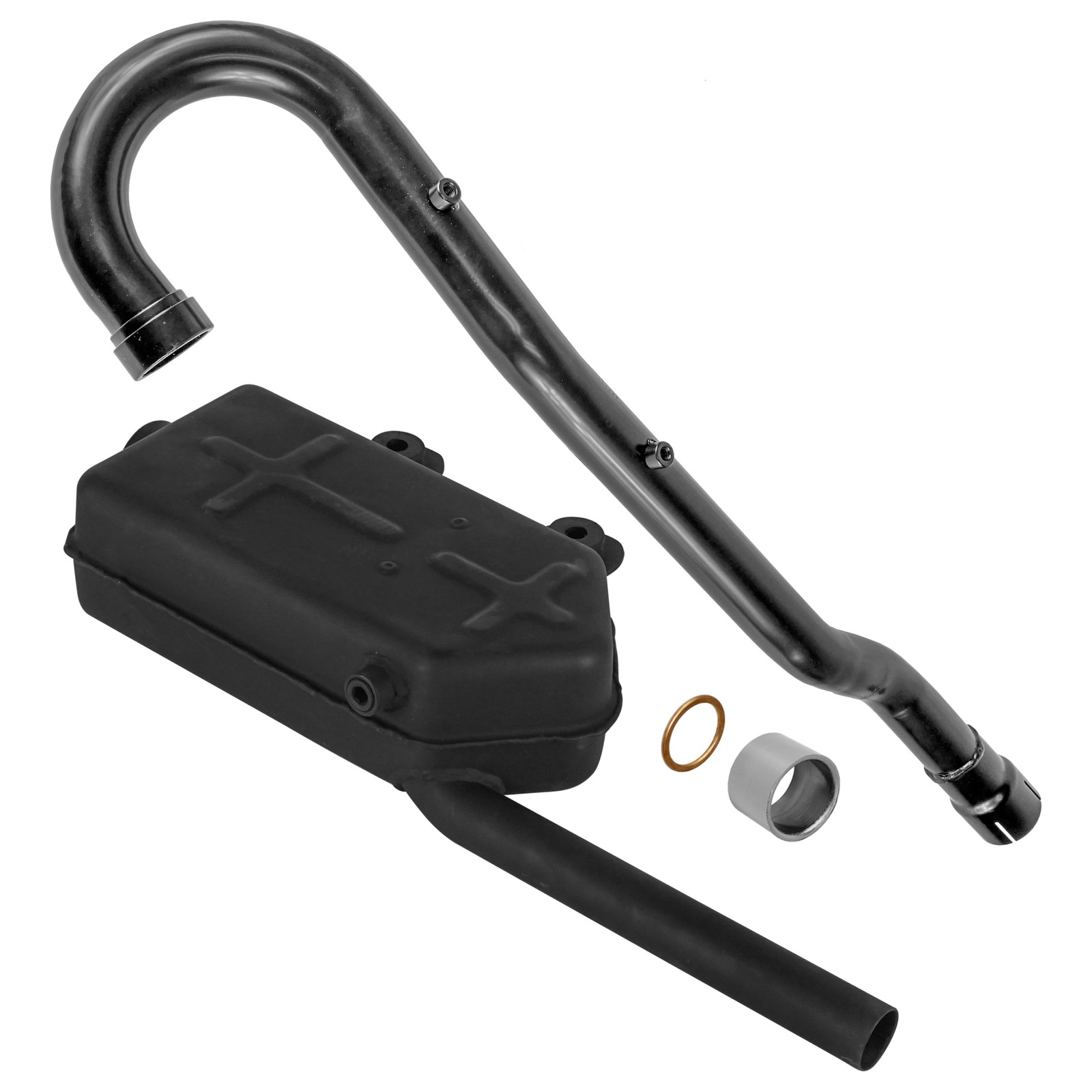 Exhaust Muffler w/ Pipe Gaskets fits Kawasaki Bayou 220 KLF220A 1988 1989 - 2002