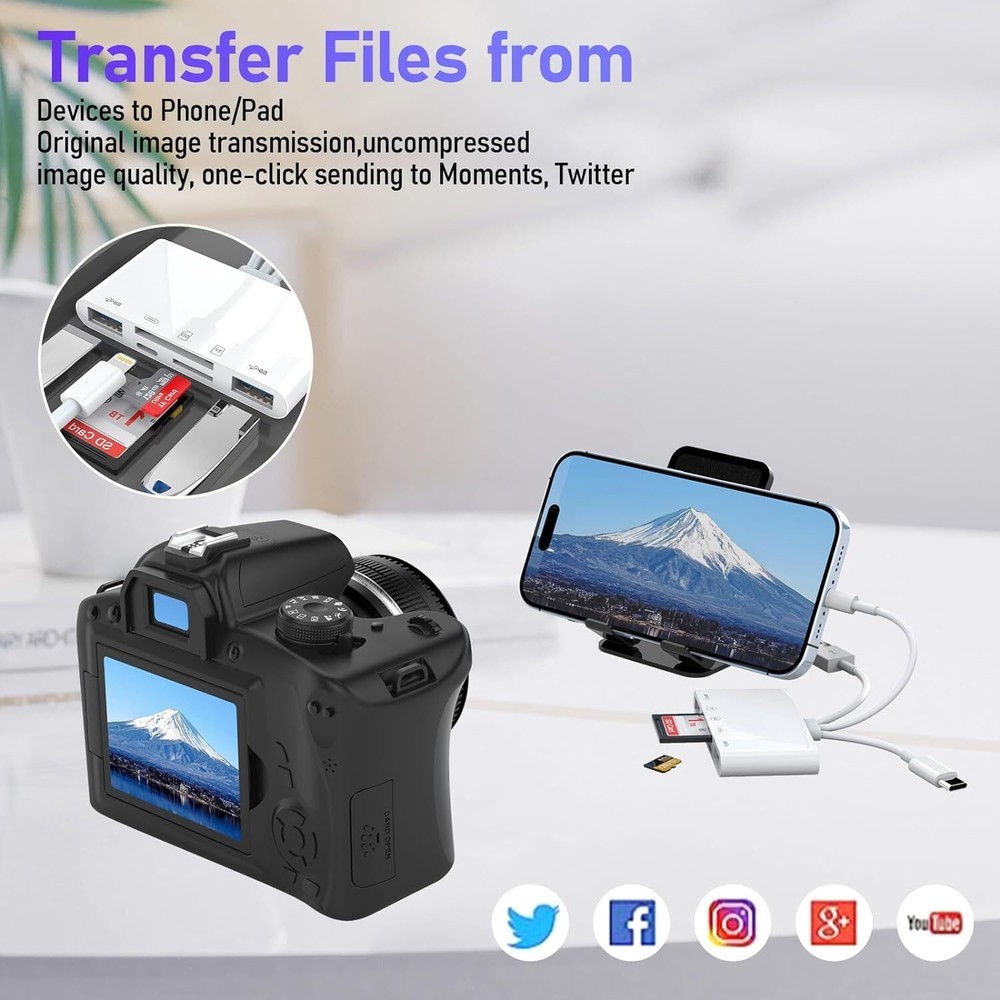 5-in-1 Memory Card Reader USB 3.0 OTG Adapter SD Card Reader for Apple phone US