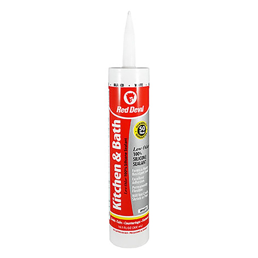 Kitchen & Bath 100% Silicone White 10.1 FL. OZ. Red Devil REDD-0836