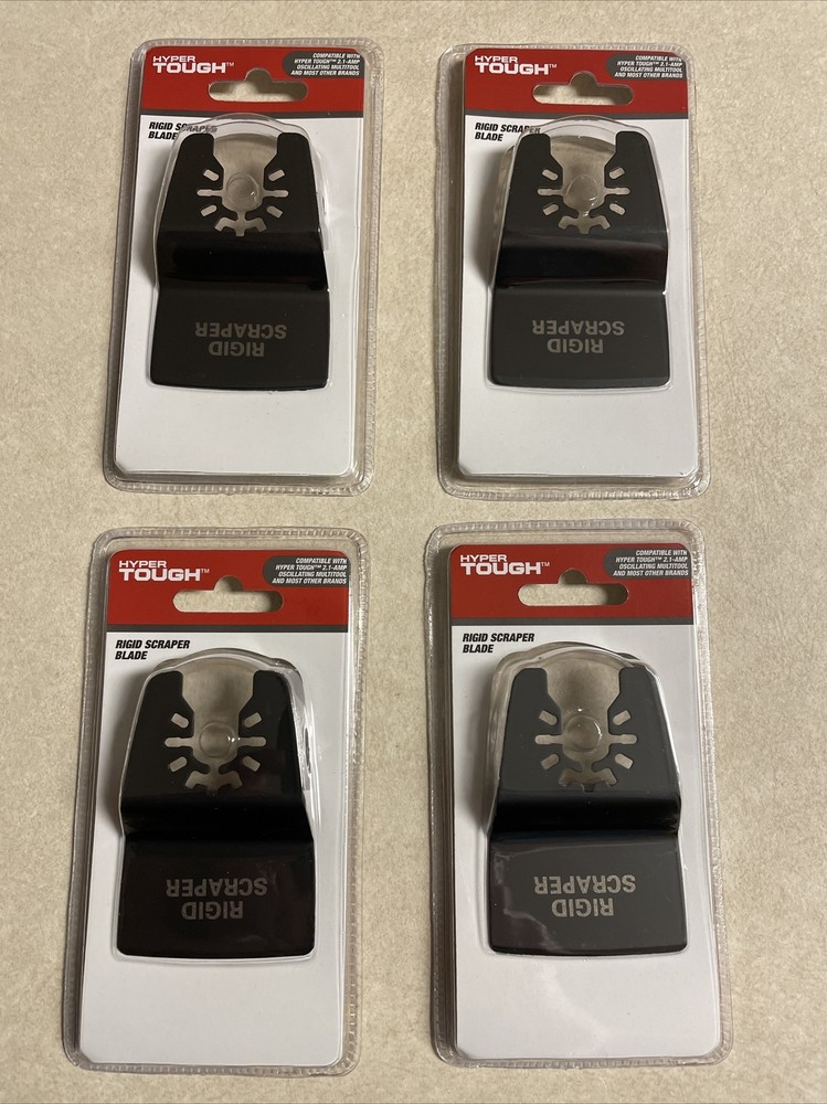 Hyper Tough 2" Rigid Scraper Blade, Black (4 PACK) rigid oscillating tool 4 PCS