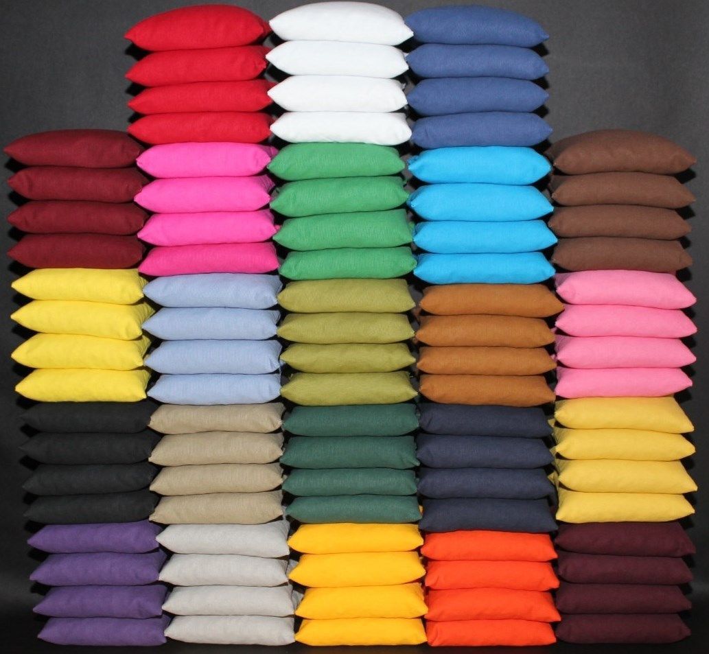 Set of 8 Cornhole Bags ACA Regulation Size Pick Your Colors Top Quality Handmade