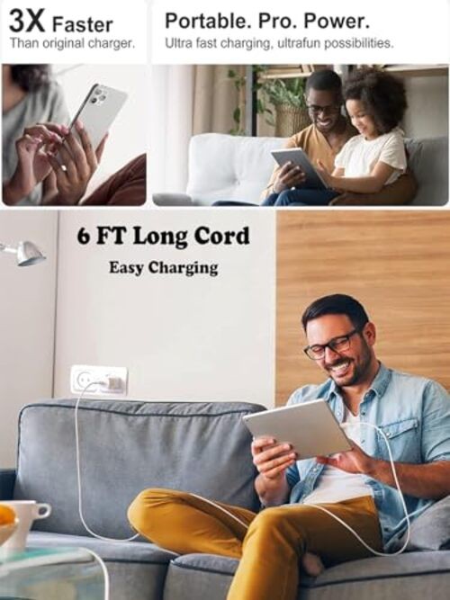 iPhone Charger Fast Charging,iPhone Fast Charger 2Pack Type C 2 Pack 6FT C-L