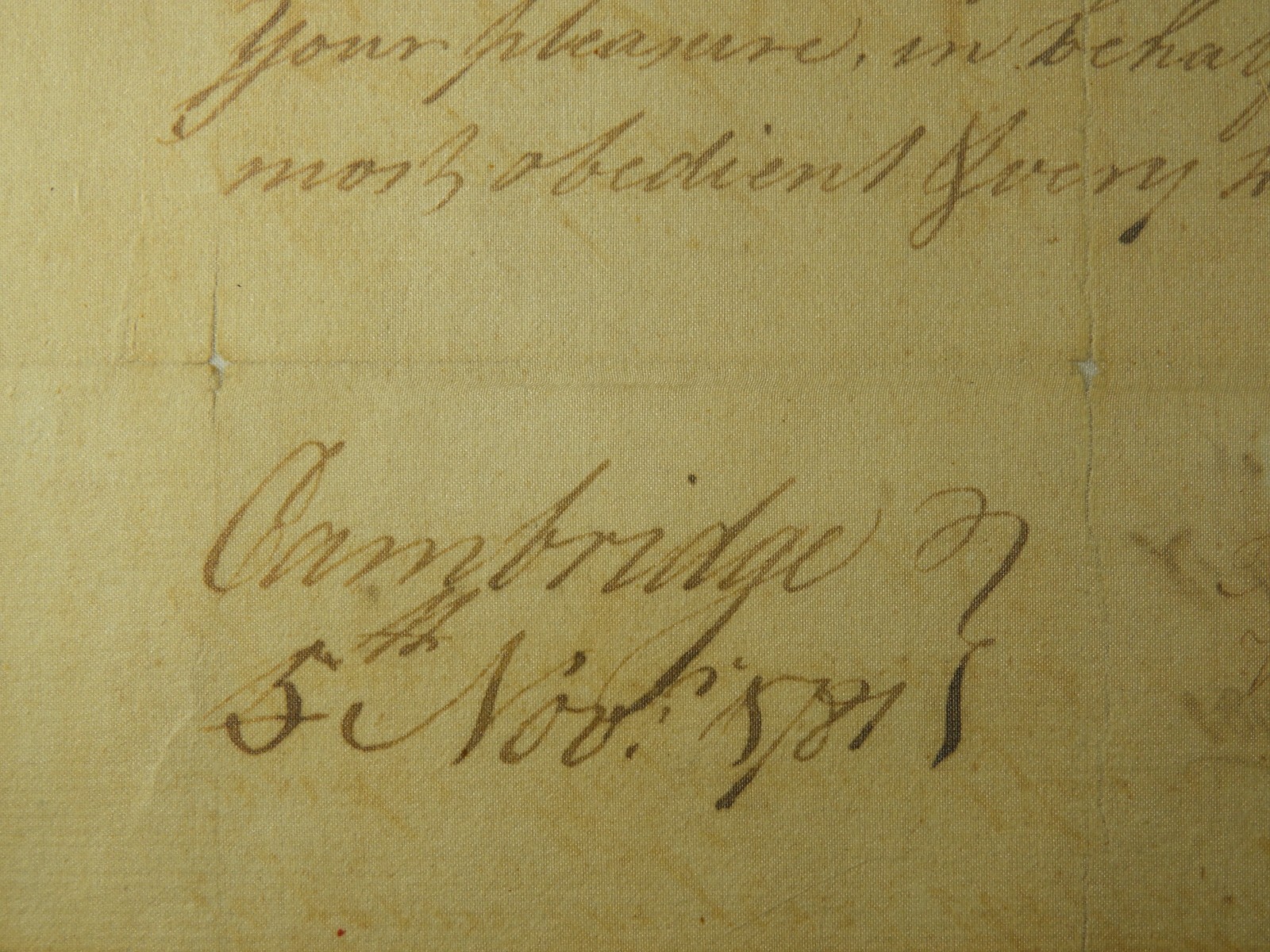 1781 Letter to John Hancock Requesting Formation of First MA Artillery Company