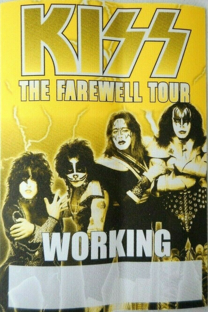 Kiss The Farewell Tour 2000 Working Crew Pass Ace Frehley Peter Criss Gene Paul