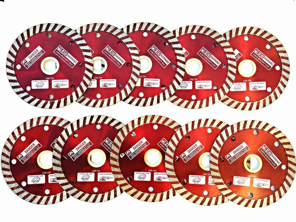 4.5'' Diamond blade fits angle grinder 10 pack (4 /2'')