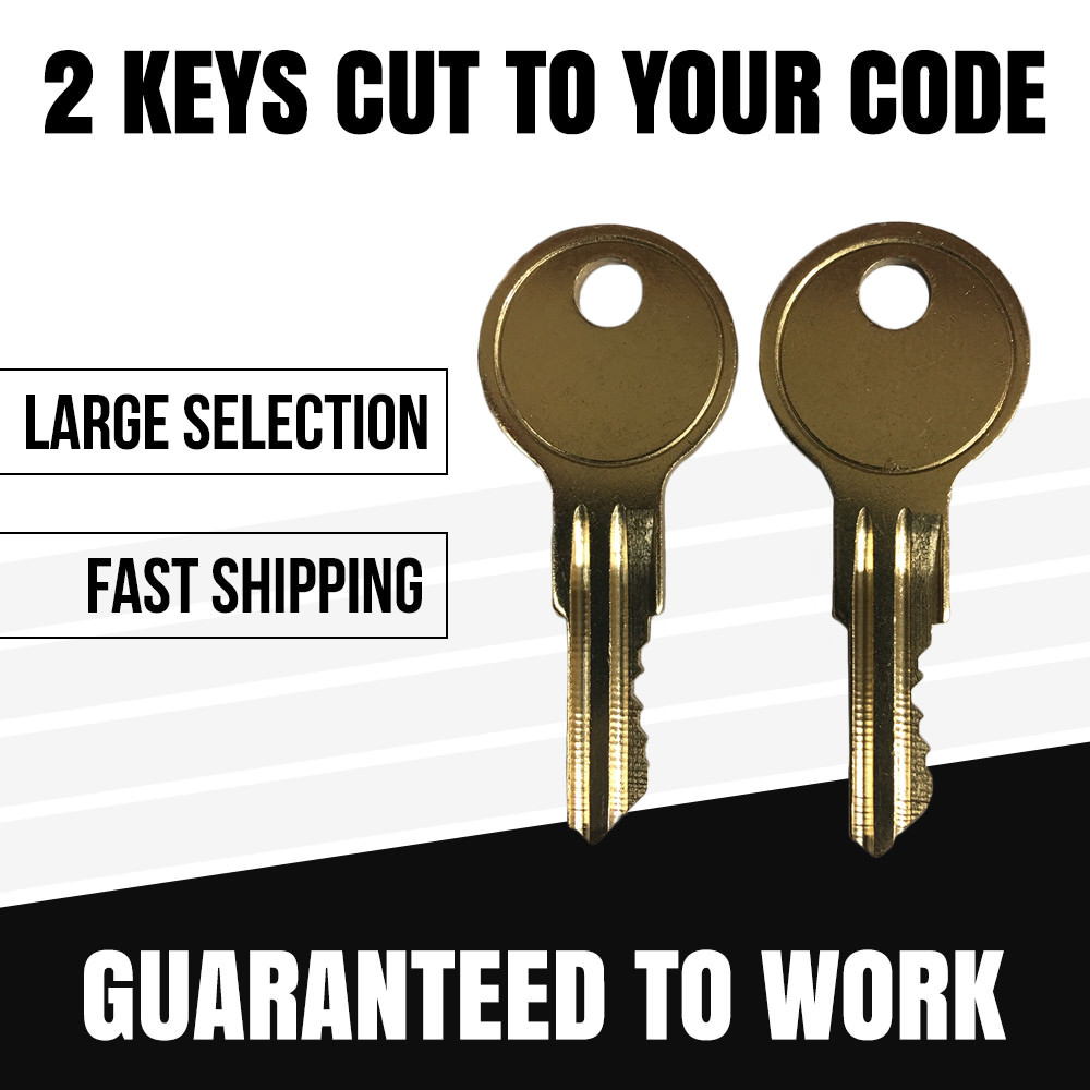 2  Stanley Toolbox Keys Code Cut EL251 - EL300 Replacement Tool Box Lock Key