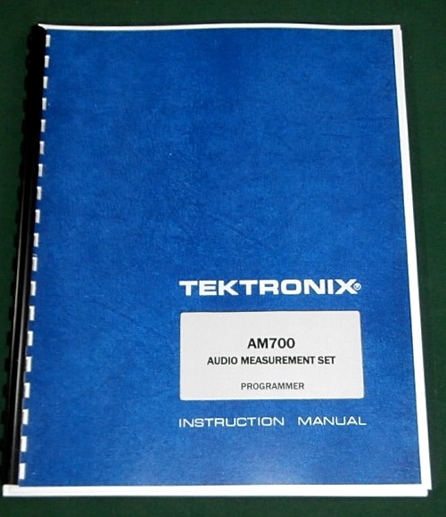 Tektronix AM700 Programmer Manual: Comb Bound & Protective Covers