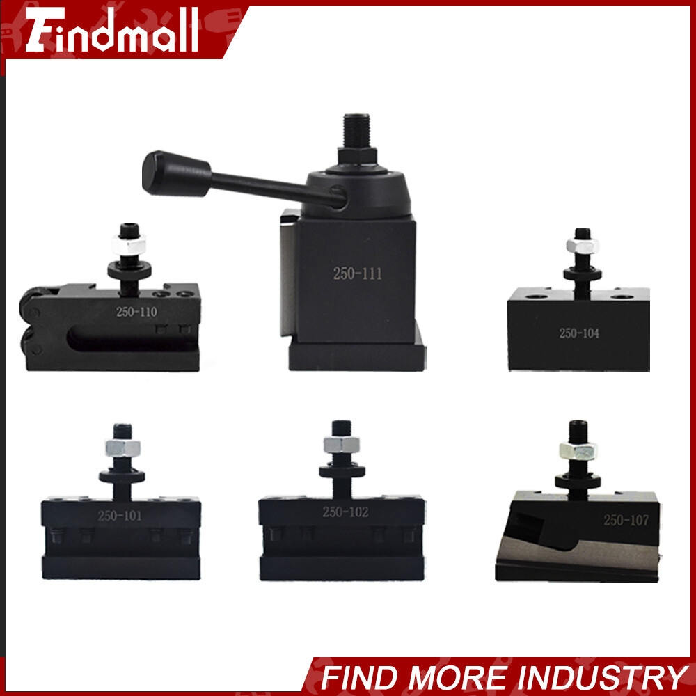 6Pcs Swing Dia 12" AXA Size 250-111 Wedge Type Quick Change Tool Post Set