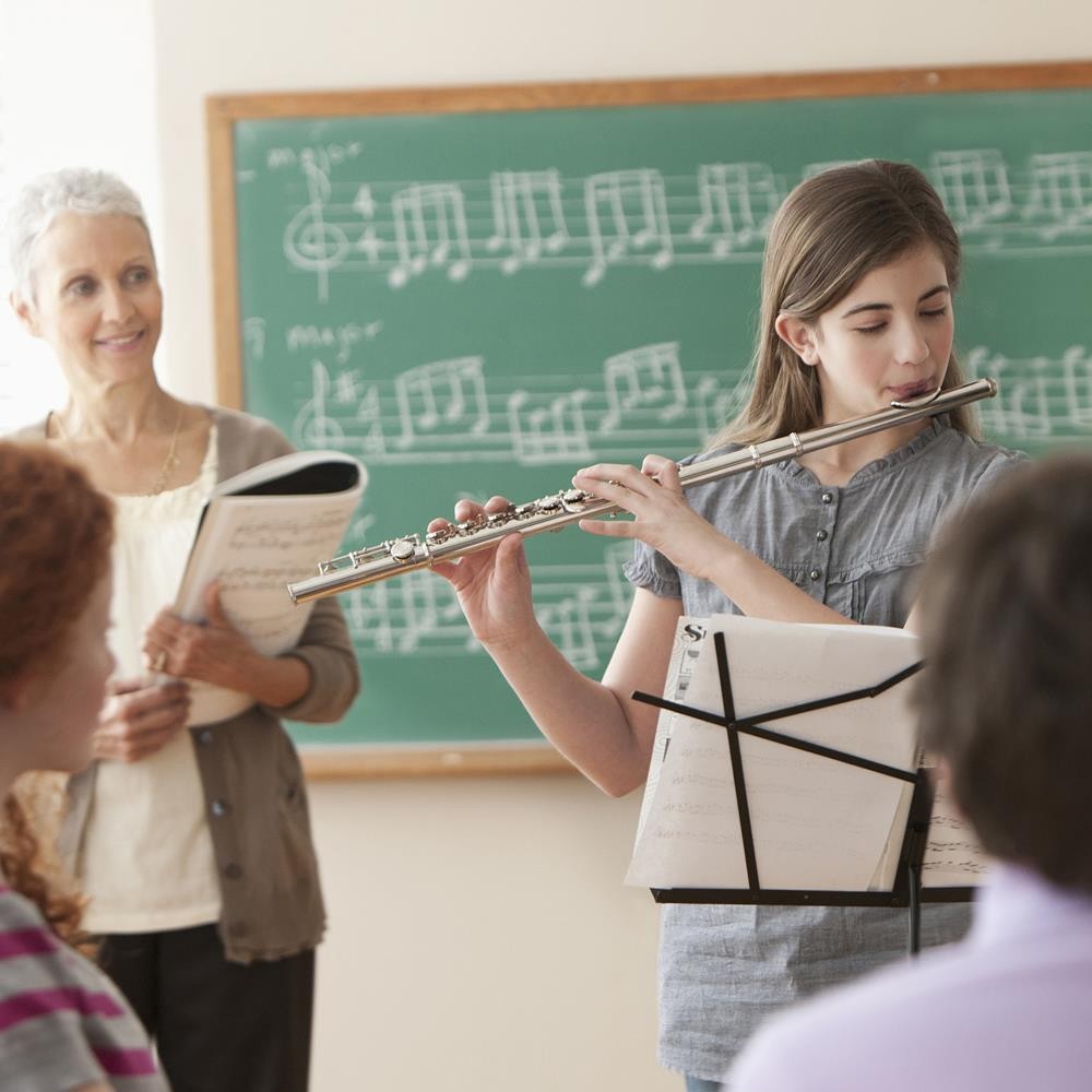 Ktaxon Professional Nickel Plated C Closed 16 Hole Concert Band Flute with E Key