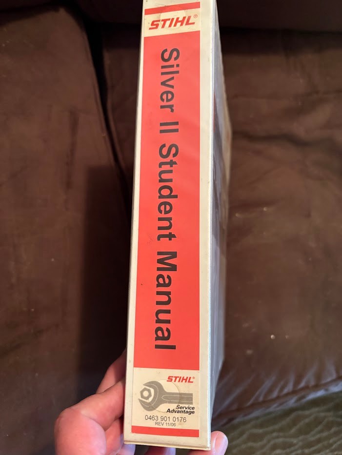 Stihl Instruction Manuals for Service Techs Bronze & Silver Training Workbooks