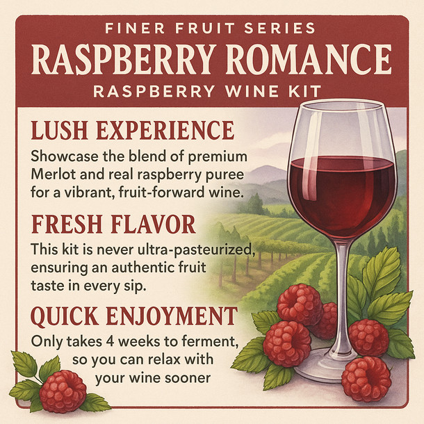 FWK Raspberry Romance Raspberry Wine Kit – Finer Fruit Series