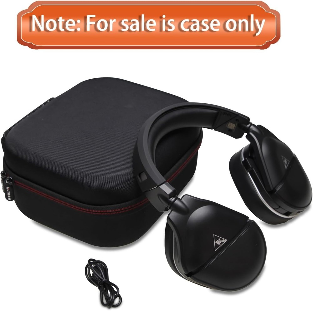 Durable LTGEM Protective Case for Turtle Beach Stealth Wireless Headsets - Black