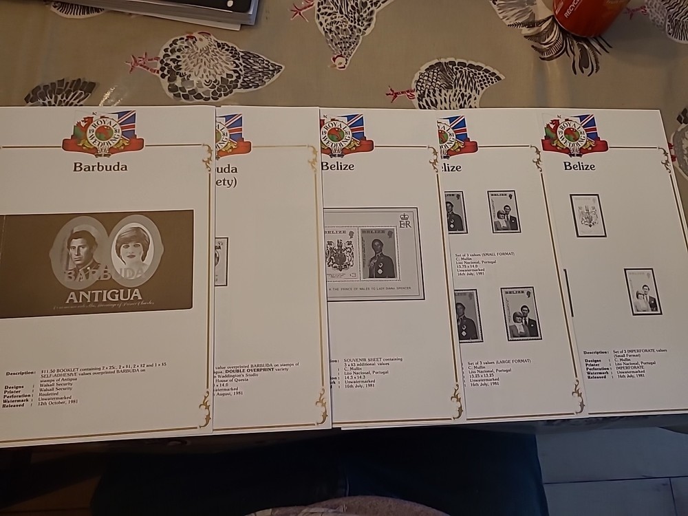 1981 Royal Wedding Album Pages, Letter B Countries As Shown In Pictures