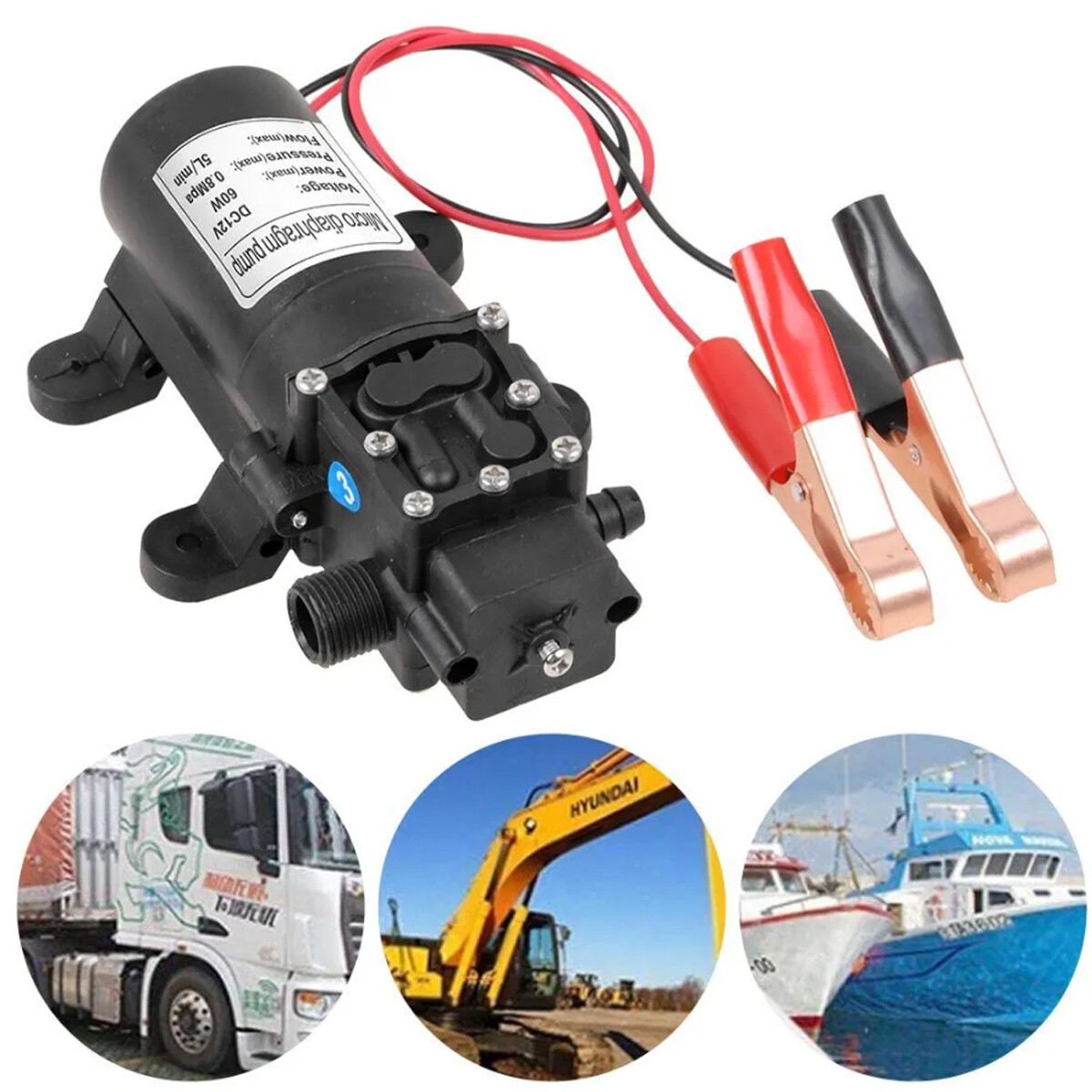 USA 12V Motor Oil Fuel Fluid Extractor Electric Siphon Transfer Change Pump 60W