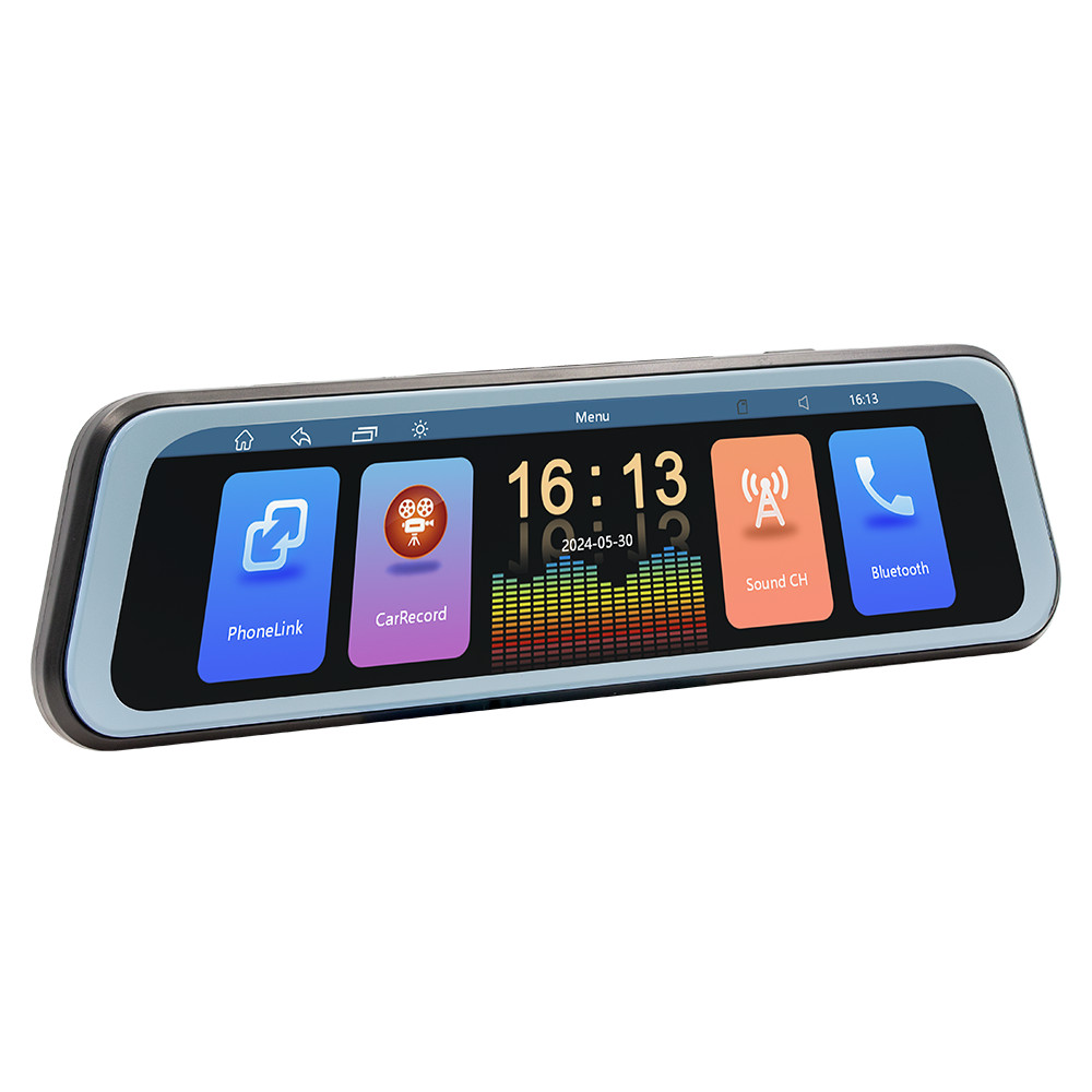 Rear View Mirror Car DVR Camera Recorder Touch Screen For CarPlay Android Auto