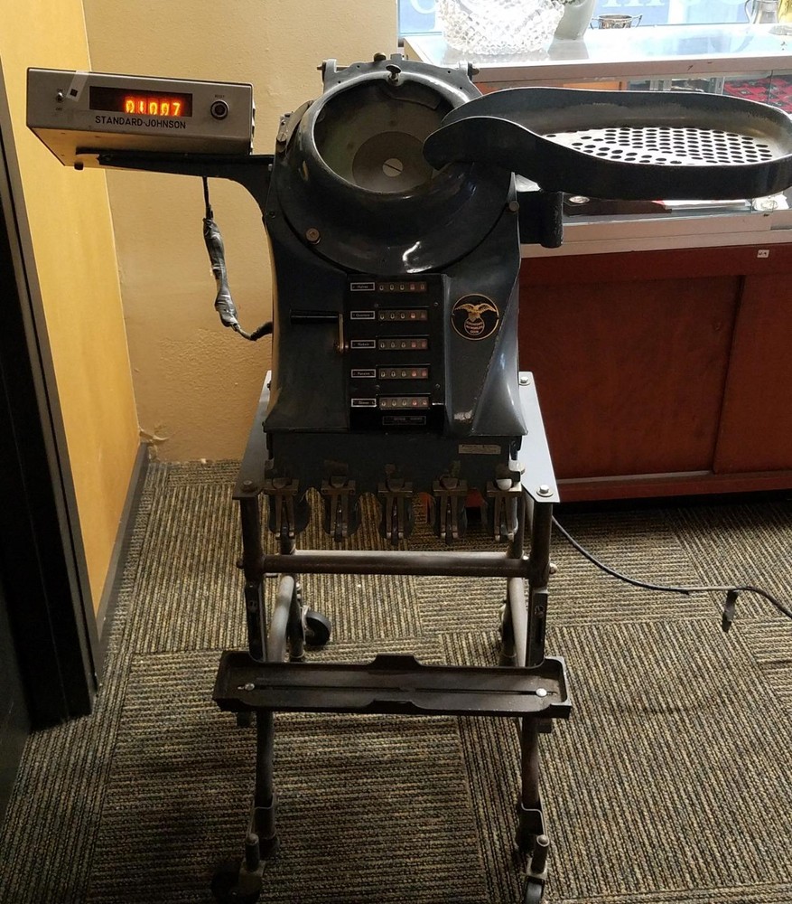 Retro Standard Johnson Coin Counting Machine | Card, Feeder | Digital Totalizer