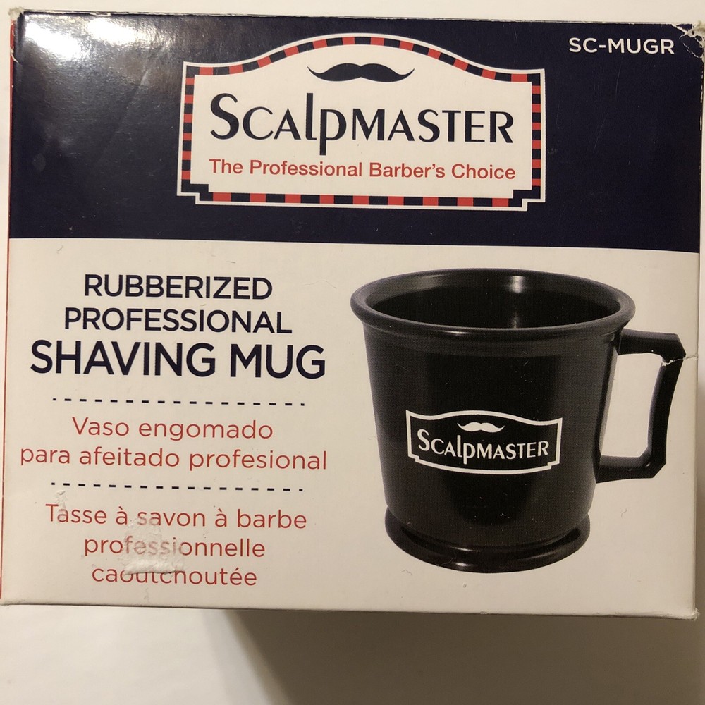 Burmax Scalpmaster Rubberized Professional Shaving Mug