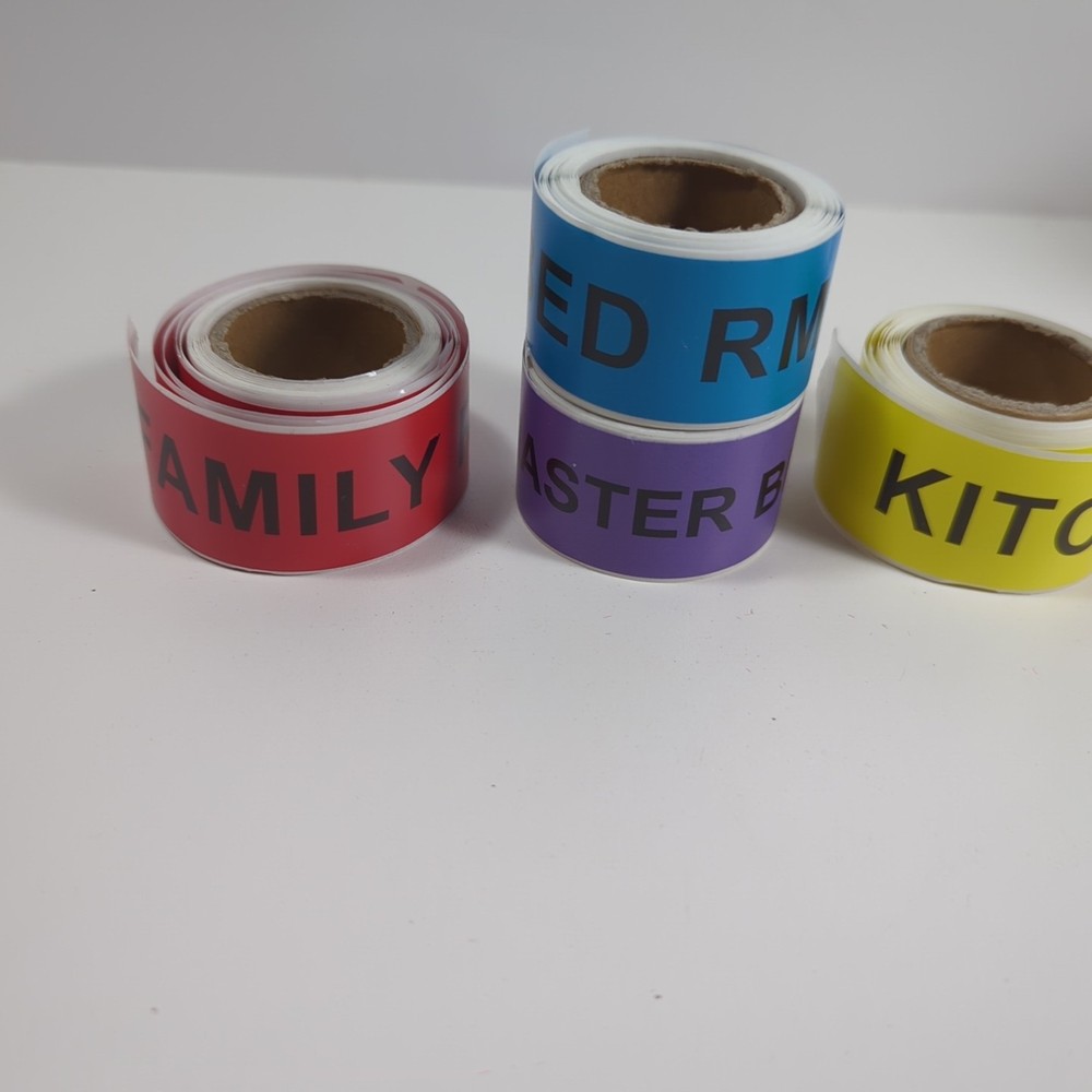 Moving Labels Moving Packing Stickers Color Coded Room Label Kitchen Basement
