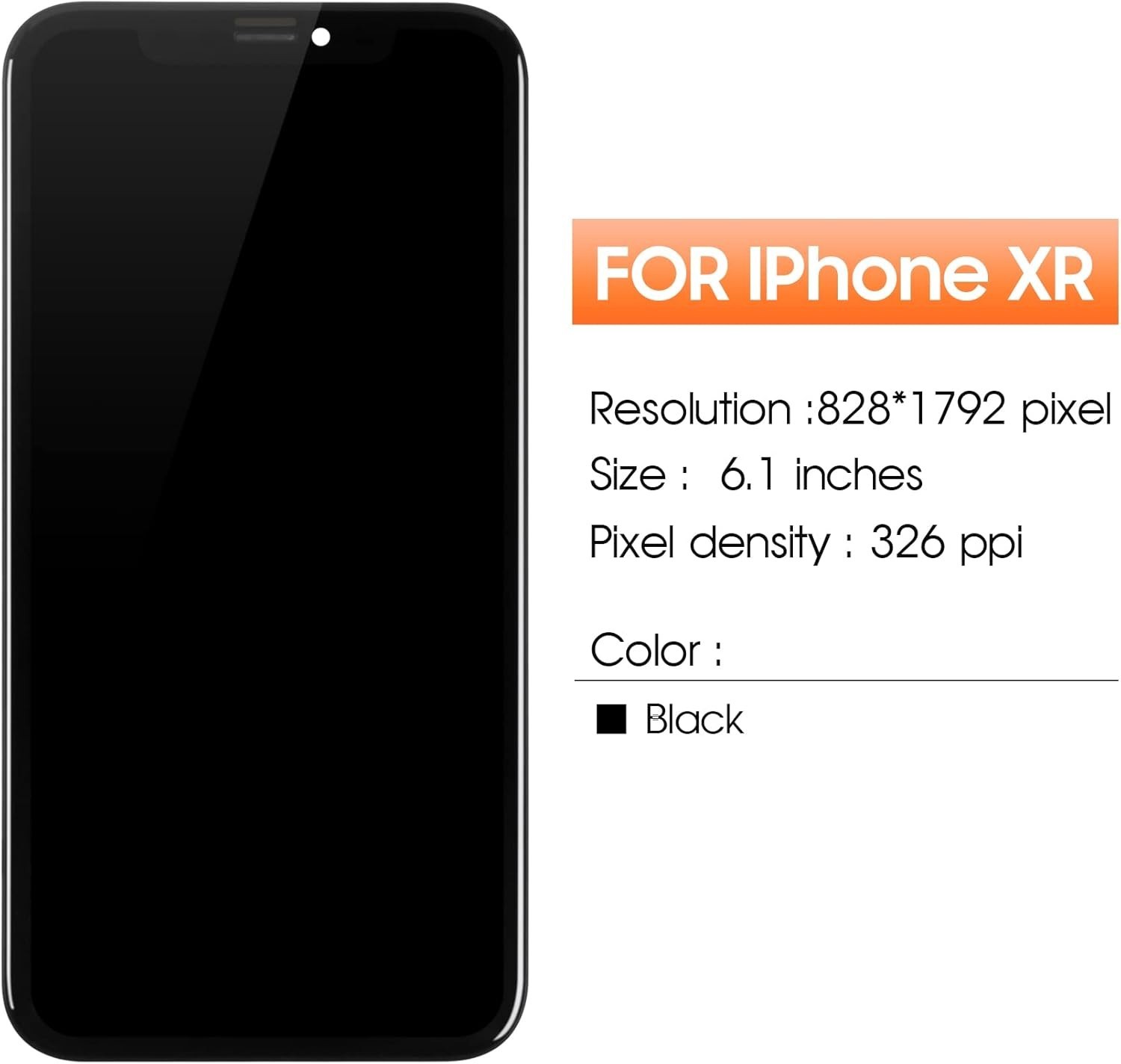 For iPhone XR LCD Display Touch Screen Digitizer Assembly Replacement 6.1''