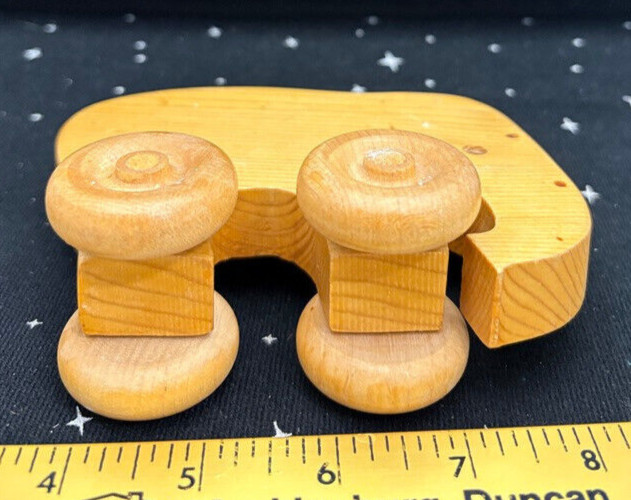 VTG Wood Elephant Pull Toy 5"