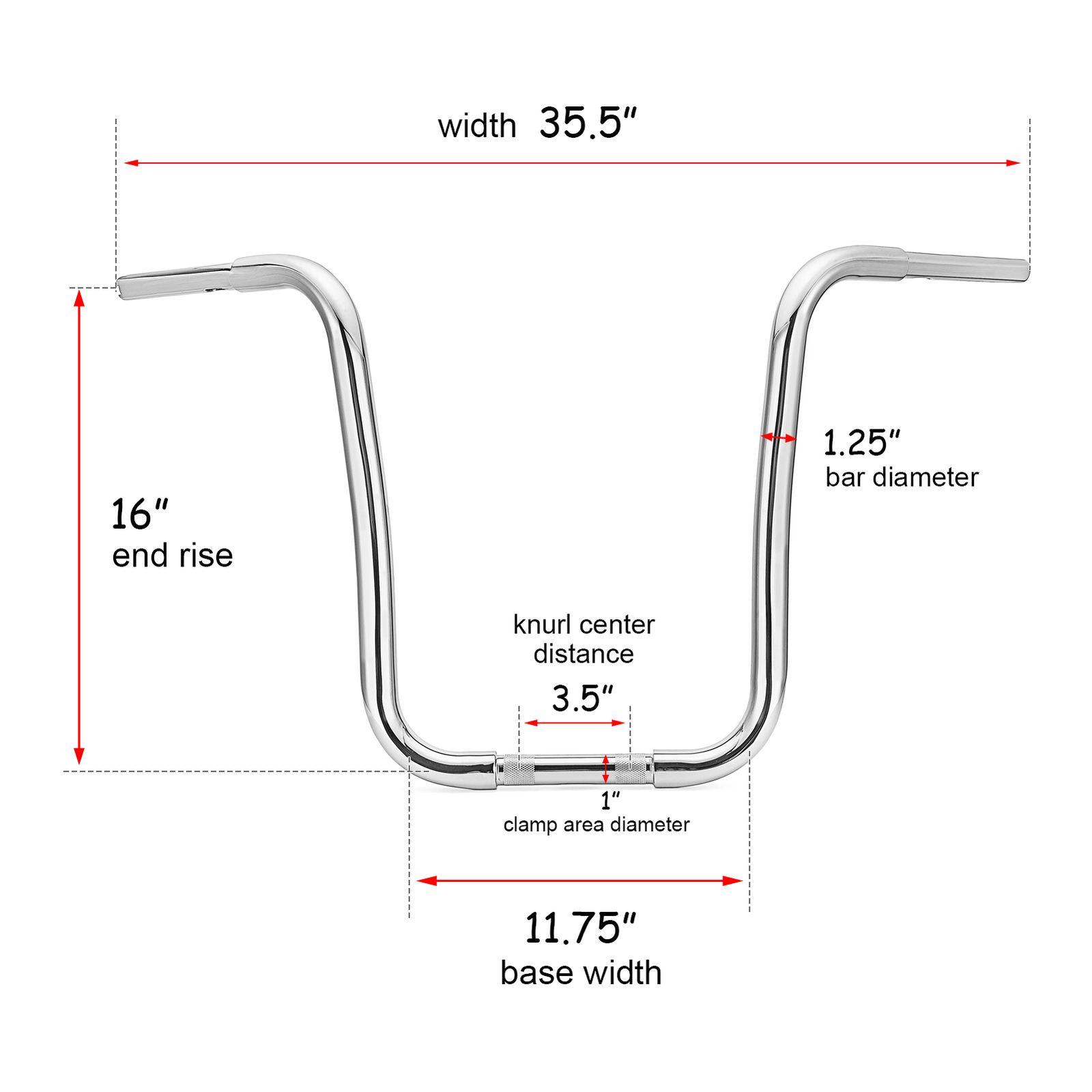For Harley Heritage Softail Classic 16" Rise Gangster Ape Handlebars Kit Non-ABS