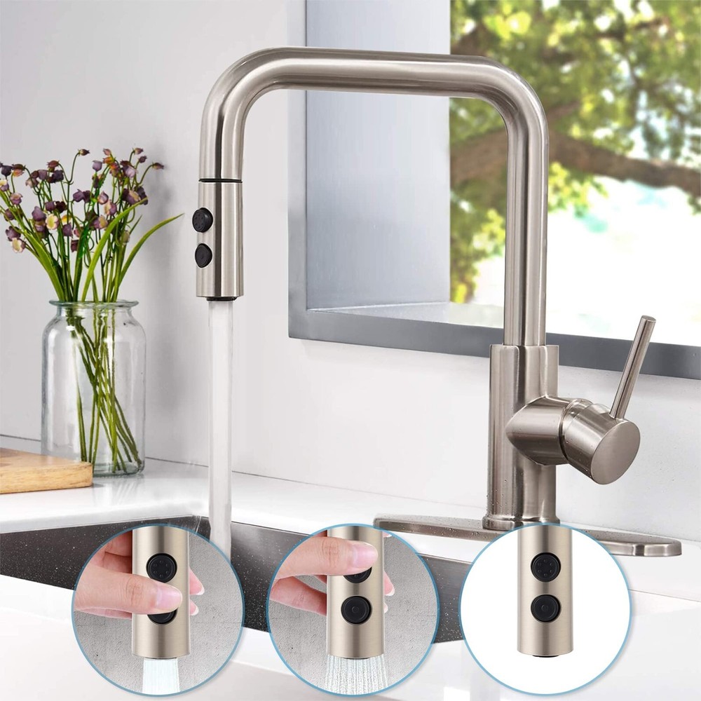 Kitchen Faucet Spray Head 2-Mode Pull Down Out Nozzle Sprayer Replacement Parts