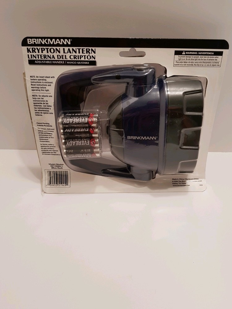 BRINKMANN KRYPTON FLASHLIGHT SPOTLIGHT ADJUSTABLE HANDLE LANTERN BLUE
