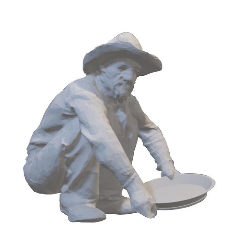 Resin printed Old Timer Panning for Gold