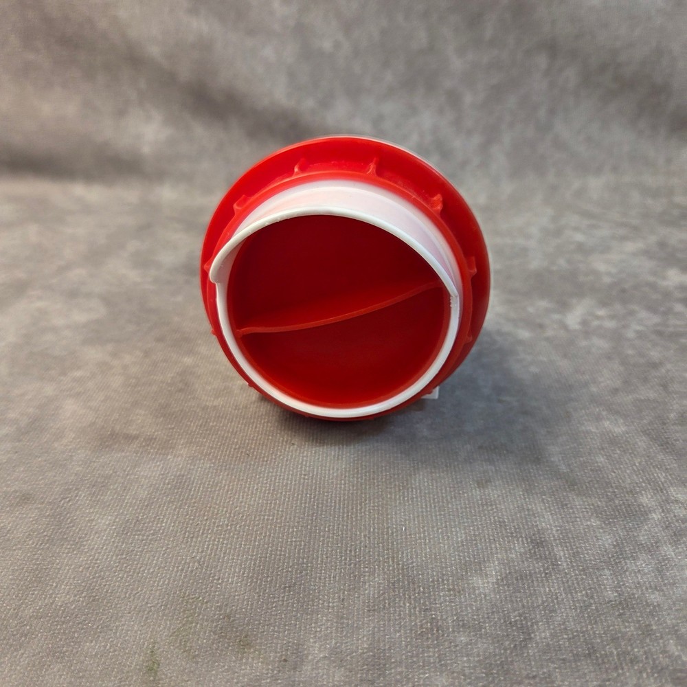 Laundry Detergent Bottle Replacement Spouts and Ring Red White Plastic 2PC Set