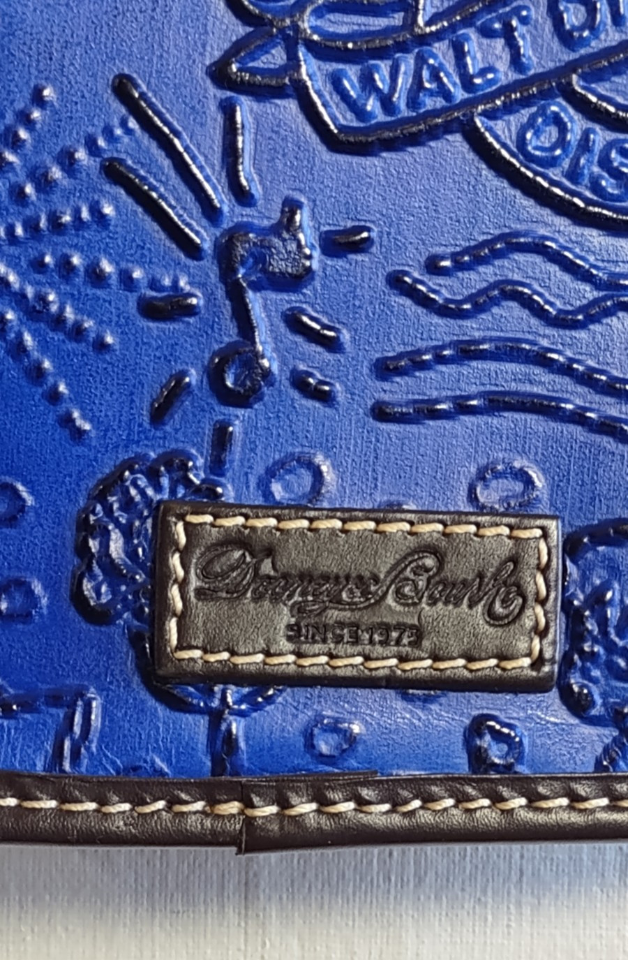 Dooney & Bourke x Disney Sketch Embossed Leather Crossbody Handbag Blue/Brown